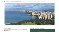 Desktop Screenshot of economics.hawaii.edu