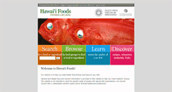 Desktop Screenshot of hawaiifoods.hawaii.edu