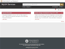 Tablet Screenshot of myuh.hawaii.edu