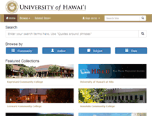 Tablet Screenshot of dspace.lib.hawaii.edu