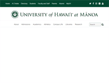 Tablet Screenshot of manoa.hawaii.edu