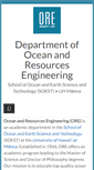 Mobile Screenshot of ore.hawaii.edu