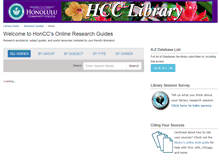 Tablet Screenshot of libguides.hcc.hawaii.edu